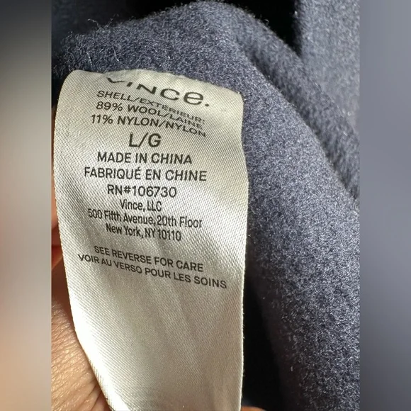 Vince Deep Blue hooded Coat - Picture 6 of 12